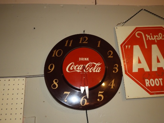 Drink Coca-Cola clock, 18"