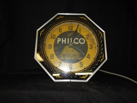 Philco neon clock
