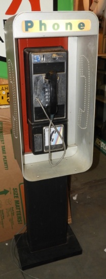 Payphone with stand & light, 15"X58"