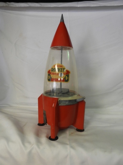 Carlton Rocket 1 cent gumball machine, 7"X21"