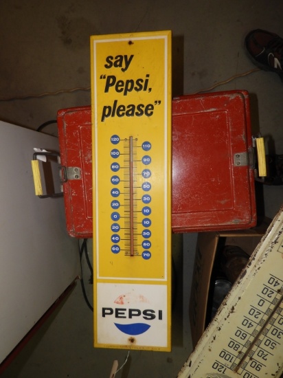 Say Pepsi Please SST thermometer, 28"X7"