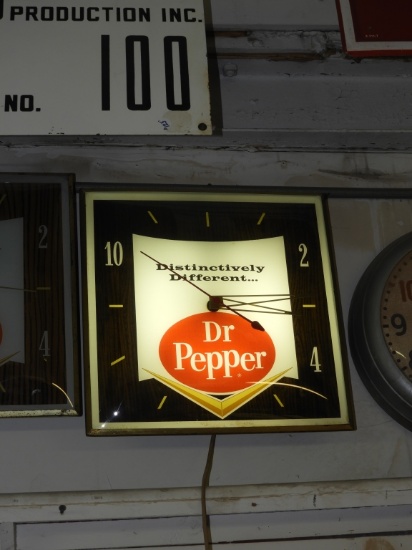 Dr. Pepper Distinctively Different w/ chevron cloc