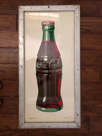 1947 Coke bottle in original frame