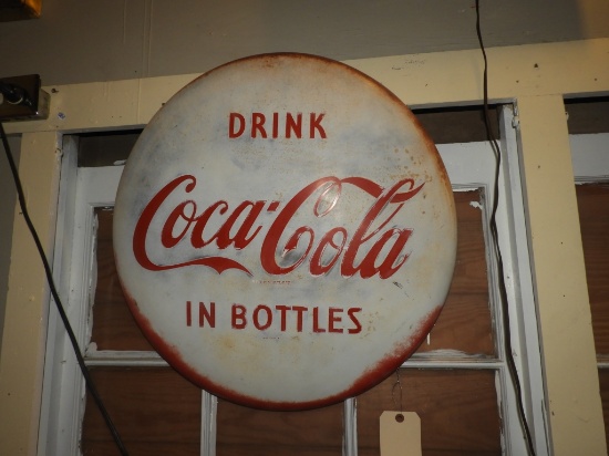 Drink Coca-Cola in bottles button, SST, 24"