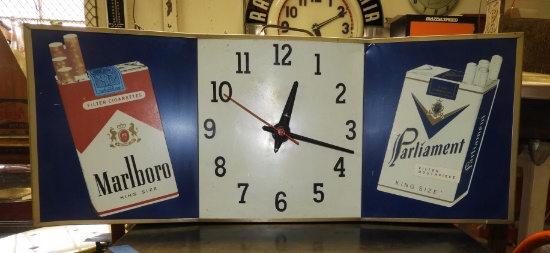 Marlboro/Parliament clock, 28"X11"