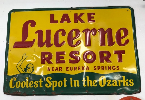 Lake Lucerne Resort sign, SS, 39"x27"