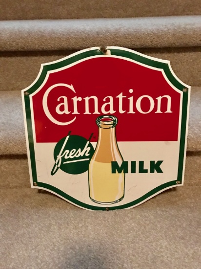 Carnation Fresh Milk sign