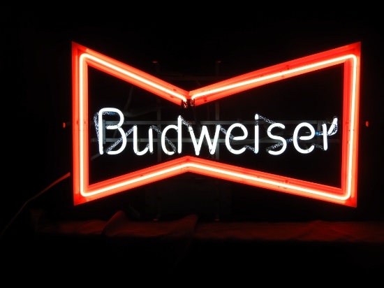 Budweiser bowtie neon, 30"X18"