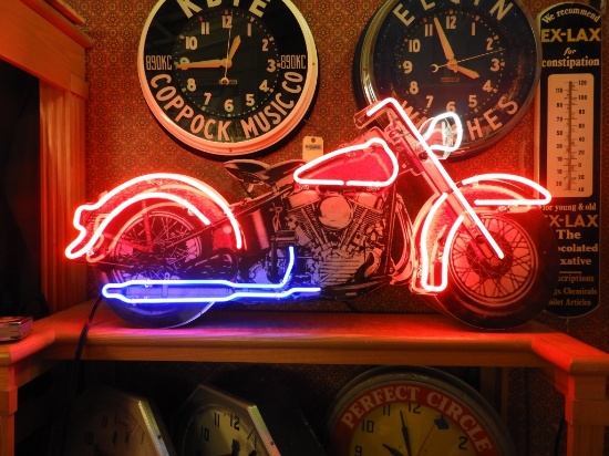 Motorcycle neon w/ can