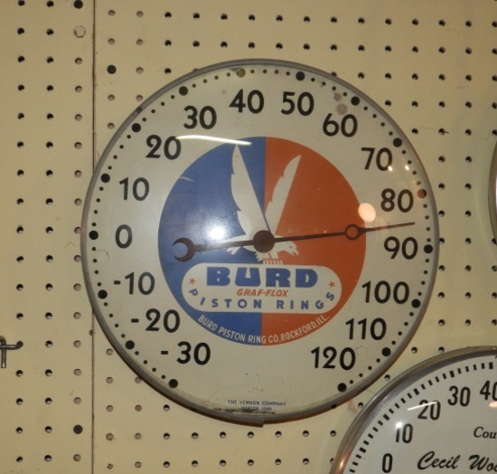 Burd Piston Rings thermometer, 12"