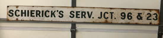 Shierick's Serv. Jct. sign, SS, 80"x8"
