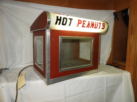 Hot peanut display case, heats up, 22"X20"X16"