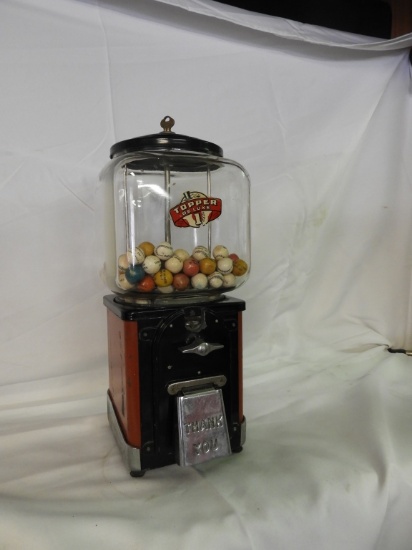 Topper Deluxe 1 cent coin-op gumball machine