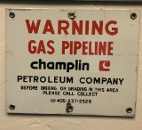 Champlin pipeline marker sign, SSP