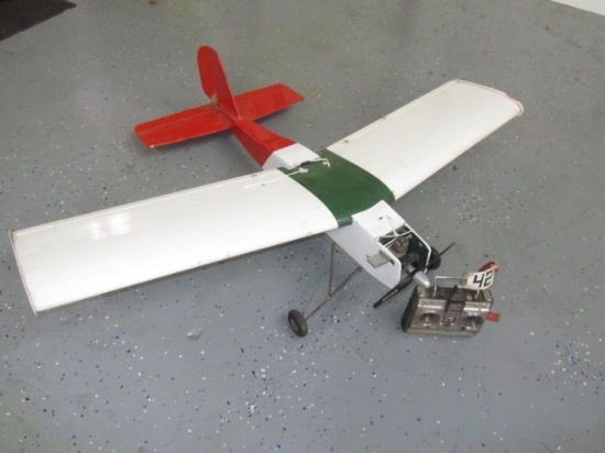 Model Airplane W/Remote Gas Engine, 52' wingspn