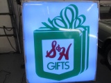 S&H Gifts light up sign, 51x45