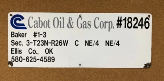 Cabot Oil Gas Ellis Co, Okla SSP 26X10
