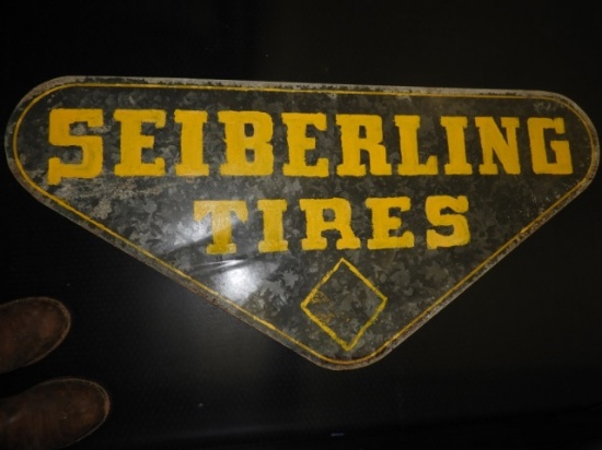 Sebring Tires hand painted decorator sign,  48x22