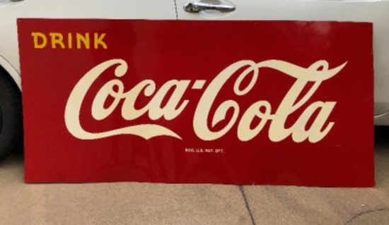 Drink Coca Cola Tack Up Sign SST 32X68