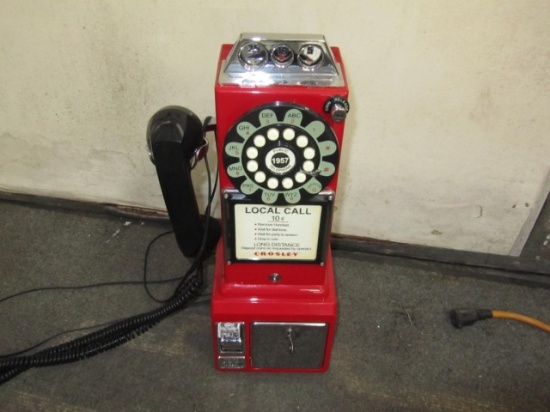 Red Black Plastic Telephone