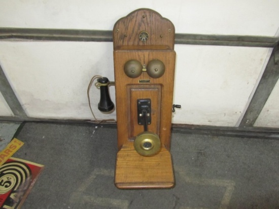 Old Wooden Telephone 9X27X12