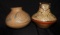 2 Indian clay pots, 6