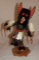 Black fox kachina doll, artist signed 16