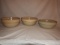 3 crockery dough bowls, 12