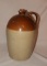 Crockery jug w/ cork plug, marked A. Gillan Elgin