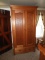 Wooden armoire w/ lower storage, dovetail joinery