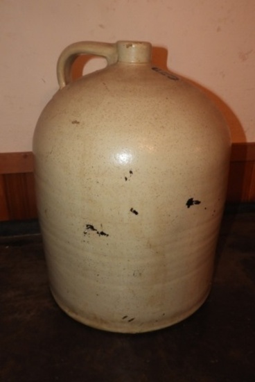 5 gal crockery jug w/ applied handle, 17"Tx12"W