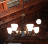 Iron hanging light fixture