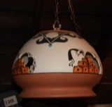 Indian pottery hanging lamp