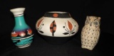 3 pcs. Indian pottery, vase 7