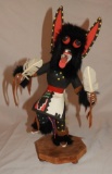Black fox kachina doll, artist signed 16