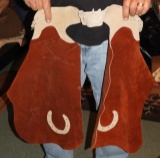 Set of children's leather chaps w/ horseshoe print