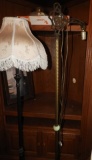 2 floor lamps - 1 vintage w/ green onyx accents