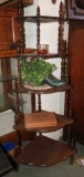 5 tiered wooden corner shelf, 54