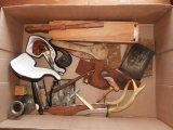Collectibles including pipes, butter pats, more