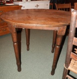 4 legged wooden round table, 30