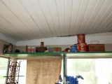 Collection of tins, mostly tobacco