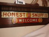 Honest snuff tin sign, 6
