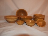 10 pcs - reproduction yellow ware bowls