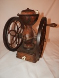 Enterprise hand crank coffee mill w/ wooden drawer