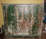 Rustic single door wooden cabinet, 57