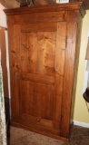 Primitive pine single door cabinet