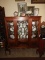 China cabinet w/ glass front & sides, ball & claw