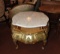 Marble top accent table w/ drawer, 25