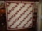 Purple hand stitched quilt, 73x74
