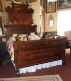 Seller states 1870's era Victorian bed, walnut